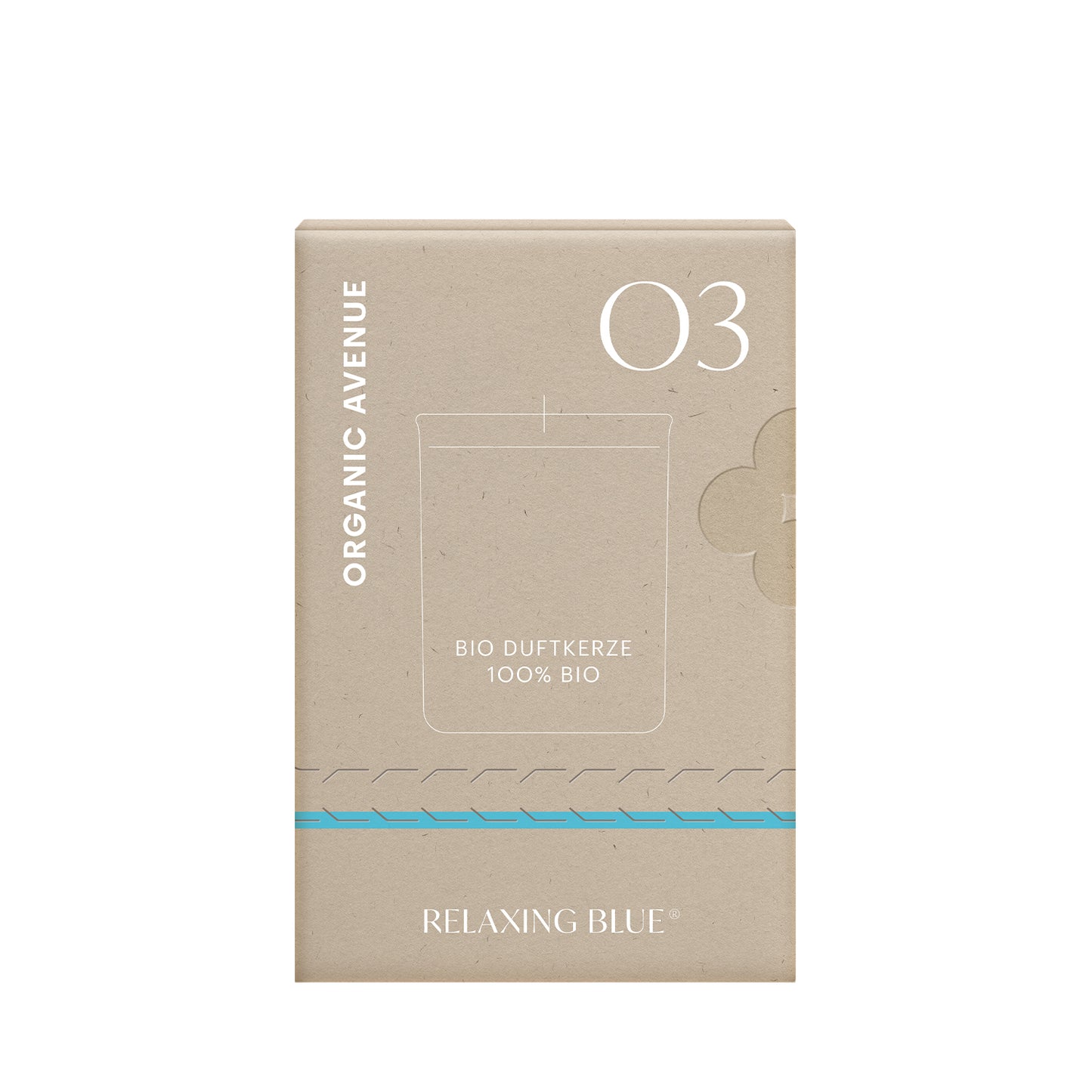 RELAXING BLUE ORGANIC SCENTED CANDLE (175 gr.)
